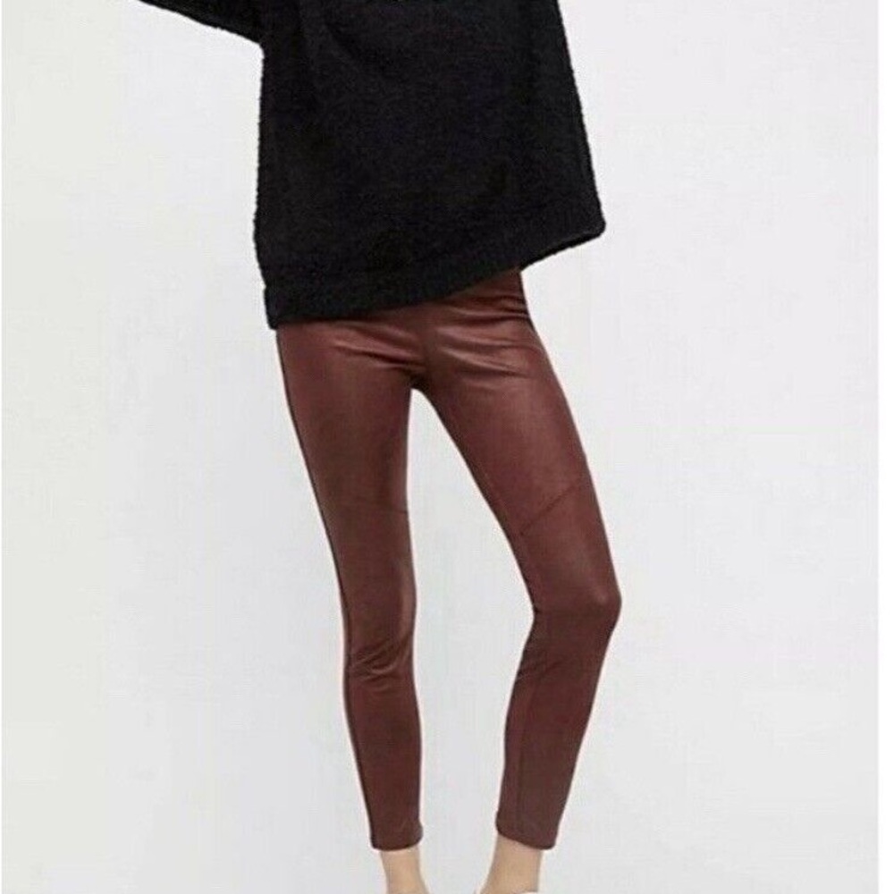 Free People Women’s Size 29 Vegan Suede Pull on Leggings Skinny Pants